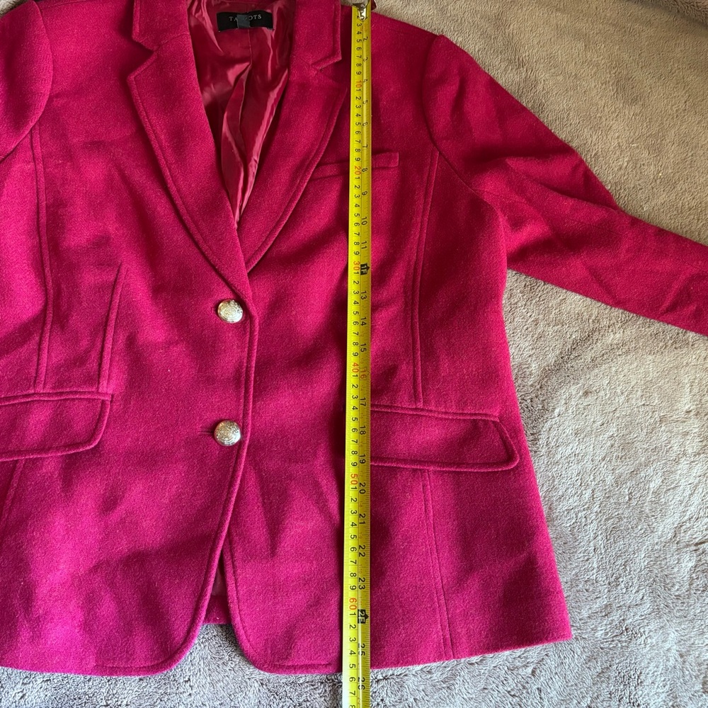 Talbots Women's CLASSIC SHETLAND BLAZER - BICOLOR HERRINGBON wool blend size 16P - Picture 14 of 14